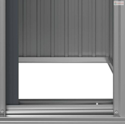 Antracitszürke horganyzott acél kerti fészer 126x97,5x177 cm