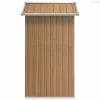 Barna horganyzott acél kerti fészer 126 x 97,5 x 177 cm