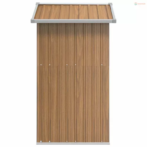 Barna horganyzott acél kerti fészer 126 x 97,5 x 177 cm