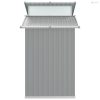 Szürke horganyzott acél kerti fészer 270 x 130 x 208,5 cm