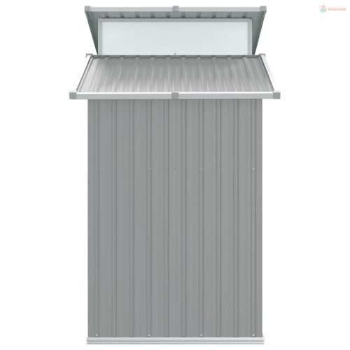 Szürke horganyzott acél kerti fészer 270 x 130 x 208,5 cm