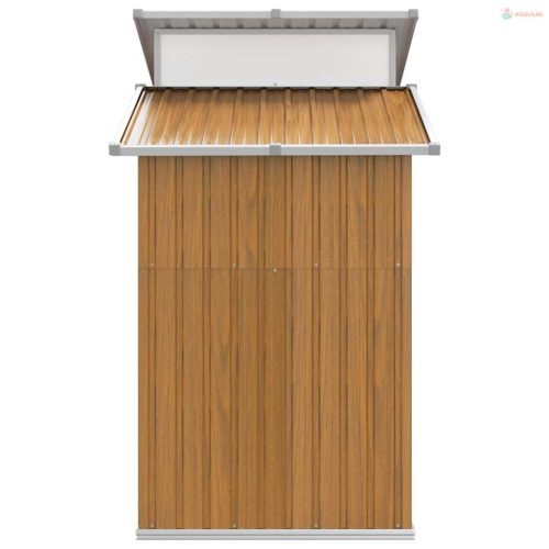 Barna horganyzott acél kerti fészer 270 x 130 x 208,5 cm