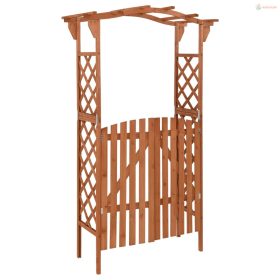Tömör fenyőfa pergola kapuval 116 x 40 x 204 cm