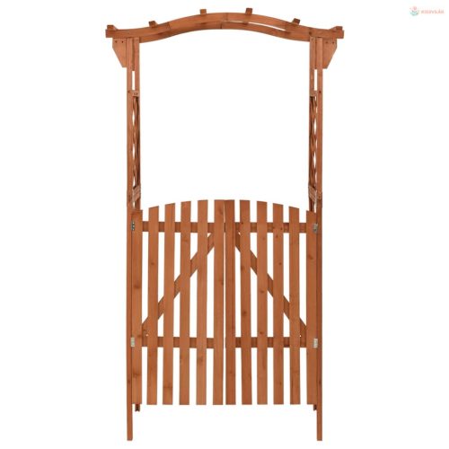 Tömör fenyőfa pergola kapuval 116 x 40 x 204 cm