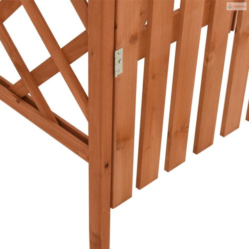 Tömör fenyőfa pergola kapuval 116 x 40 x 204 cm