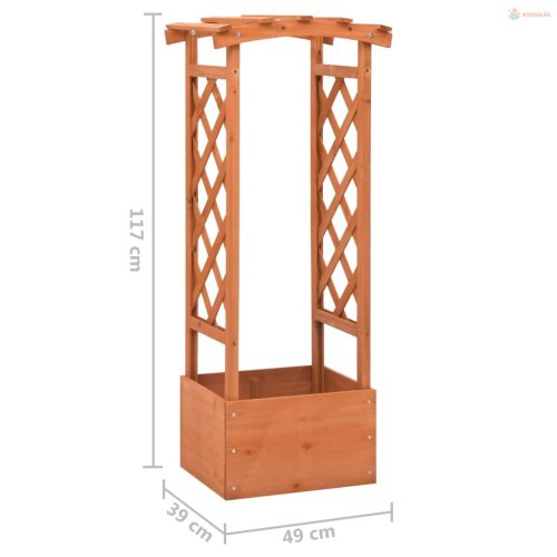 Fenyőfa rácsos ültető boltívvel 49 x 39 x 117 cm