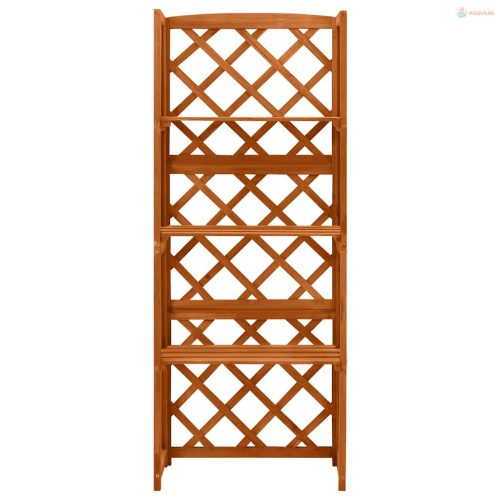 Tömör fenyőfa lugasrács polcokkal 55 x 30 x 140 cm