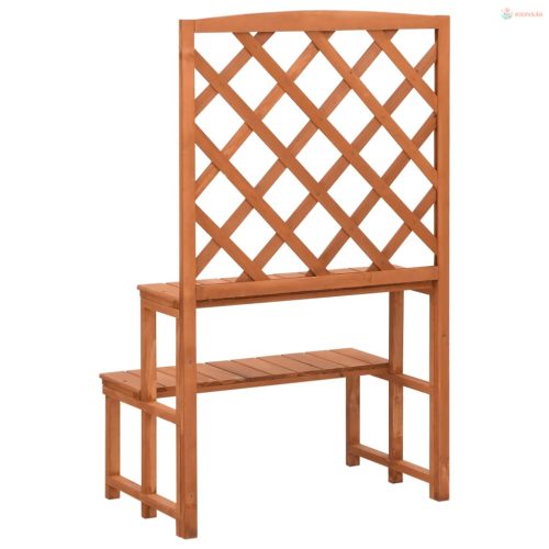 Tömör fenyőfa rácsos virágtartó állvány 70 x 42 x 115 cm