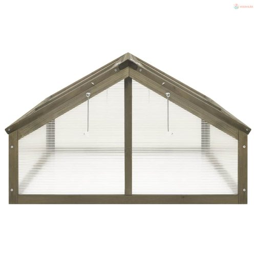 Szürke fenyőfa melegház 114 x 80 x 50 cm