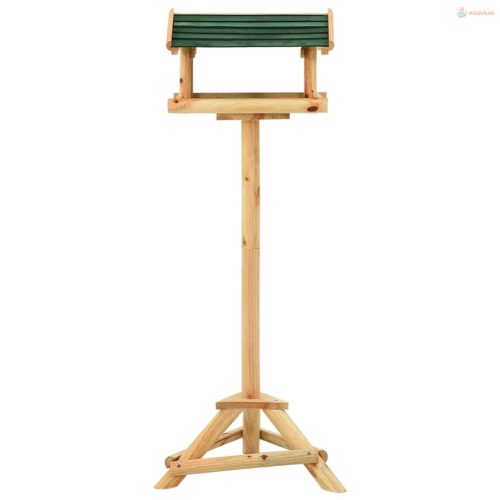 Tömör fenyőfa madáretető állvánnyal 37 x 28 x 100 cm