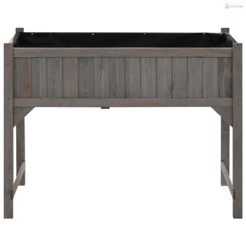 Tömör fenyőfa magaságyás melegházzal 110 x 54 x 120 cm