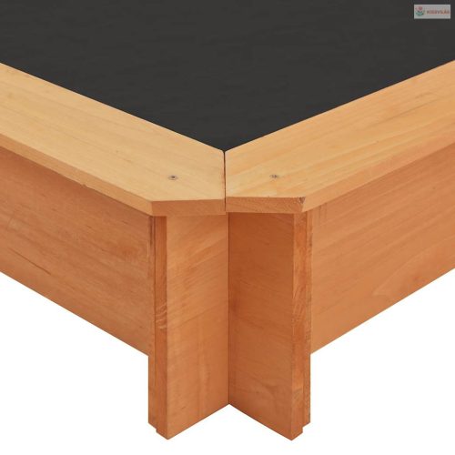 Fenyőfa homokozó állítható tetővel 115 x 115 x 115 cm