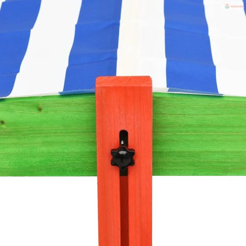 Többszínű fenyőfa homokozó állítható tetővel UV50