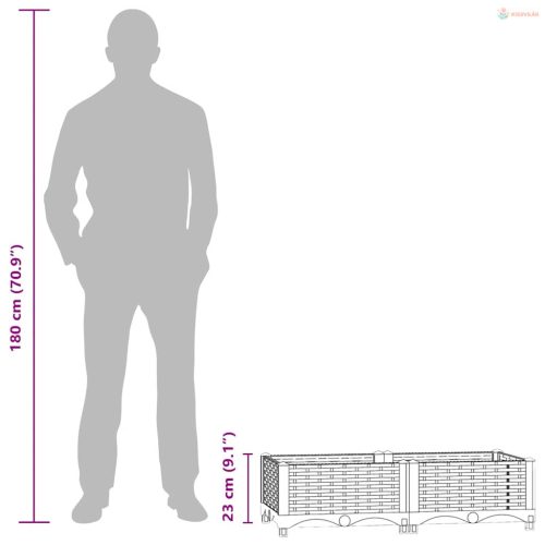 Polipropilén magaságyás 80 x 40 x 23 cm