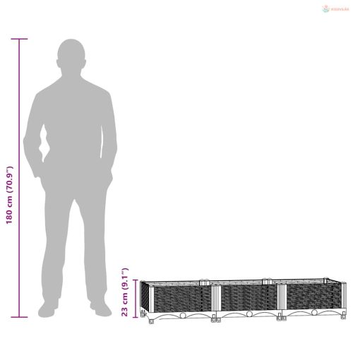 Polipropilén magaságyás 120 x 40 x 23 cm