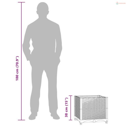Polipropilén magaságyás 40 x 40 x 38 cm