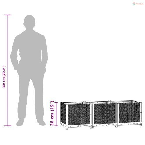Polipropilén magaságyás 120 x 40 x 38 cm