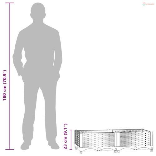 Polipropilén magaságyás 80 x 40 x 23 cm