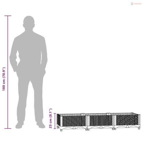 Polipropilén magaságyás 120 x 40 x 23 cm
