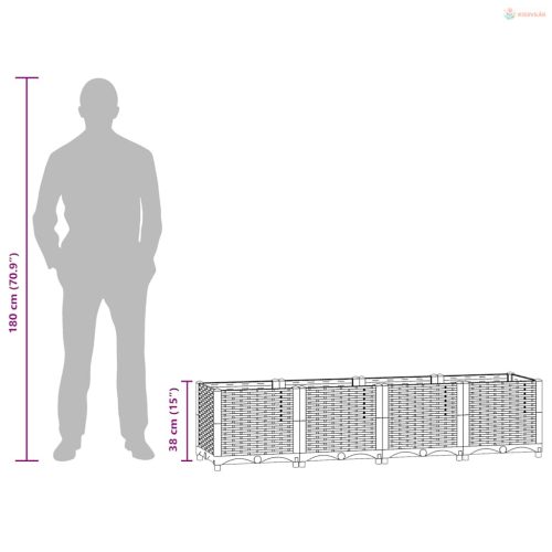 Polipropilén magaságyás 160 x 40 x 38 cm