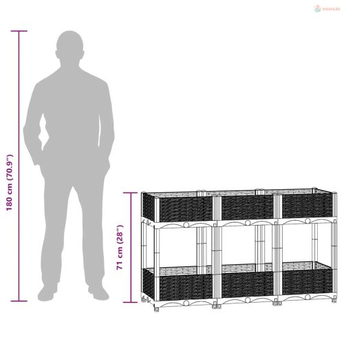 Polipropilén magaságyás 120 x 40 x 71 cm