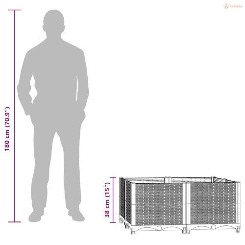 Polipropilén magaságyás 80 x 80 x 38 cm