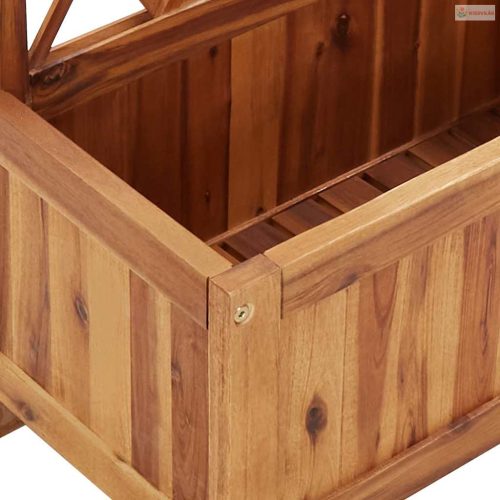 Tömör akácfa kerti magaságyás ráccsal