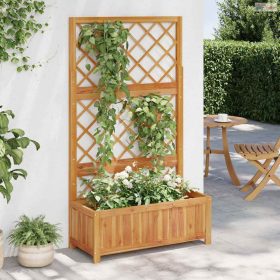 Tömör akácfa magaságyás ráccsal 85 x 38 x 150 cm