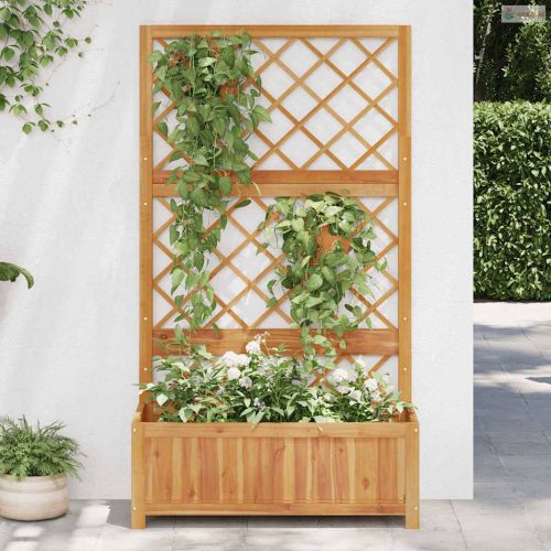 Tömör akácfa magaságyás ráccsal 85 x 38 x 150 cm