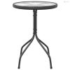 Antracitszürke acél kerti asztal Ø50 x 71 cm