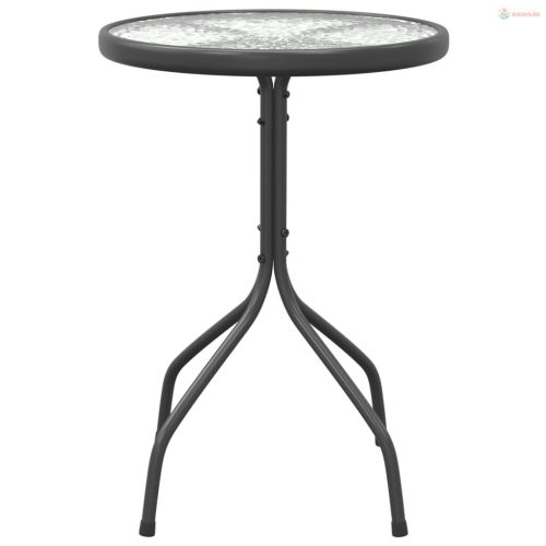 Antracitszürke acél kerti asztal Ø50 x 71 cm