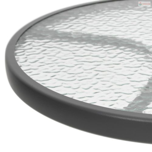 Antracitszürke acél kerti asztal Ø50 x 71 cm