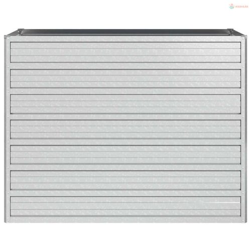 Ezüstszínű horganyzott acél kerti magaságyás 100 x 40 x 77 cm