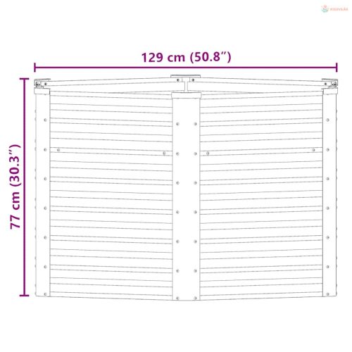 Ezüstszínű horganyzott acél kerti magaságyás 129 x 77 cm