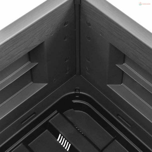 Kőszürke kerti PP magaságyás 43 x 43 x 35 cm