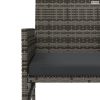 2 személyes szürke polyrattan kerti kanapé asztallal/székkel