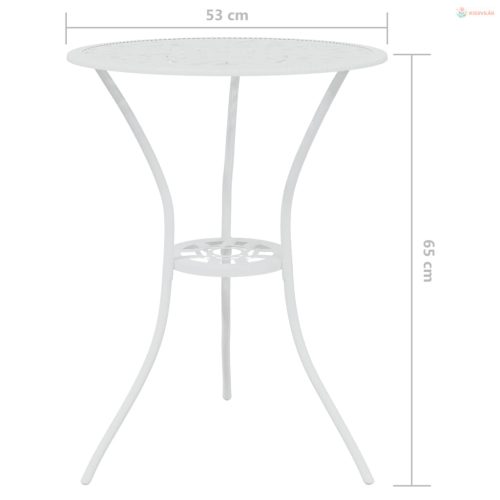 3 részes fehér öntött alumínium bisztrószett