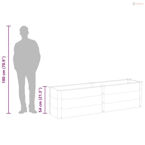 Szürke WPC kerti magaságyás 200 x 50 x 54 cm