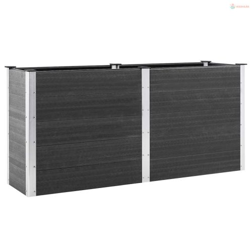 Szürke WPC kerti magaságyás 200 x 50 x 91 cm