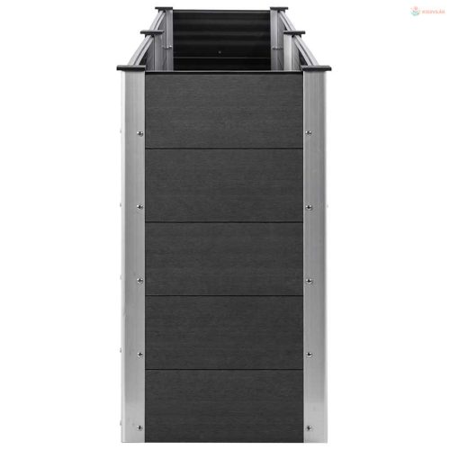 Szürke WPC kerti magaságyás 200 x 50 x 91 cm