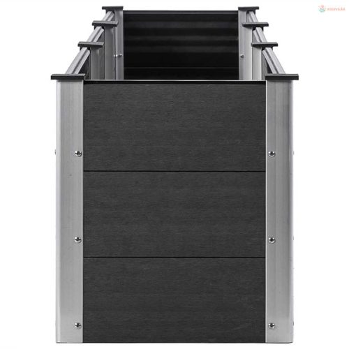 Szürke WPC kerti magaságyás 300 x 50 x 54 cm