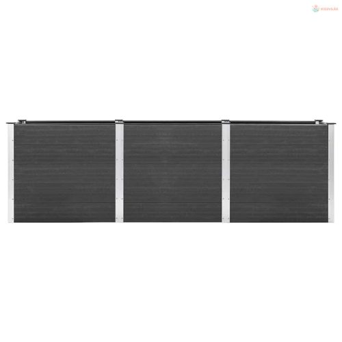 Szürke WPC kerti magaságyás 200 x 50 x 91 cm