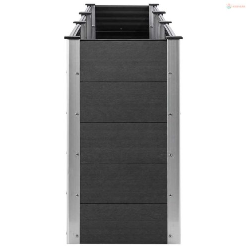 Szürke WPC kerti magaságyás 200 x 50 x 91 cm