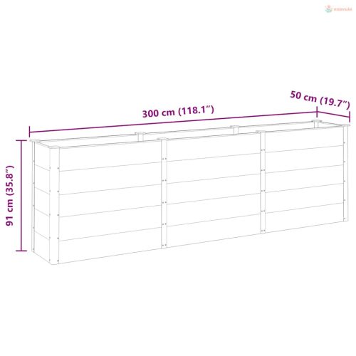 Szürke WPC kerti magaságyás 200 x 50 x 91 cm