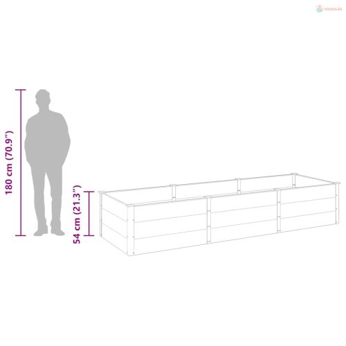 Szürke WPC kerti magaságyás 300 x 100 x 54 cm