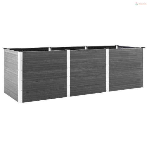 Szürke WPC kerti magaságyás 300x100x91 cm