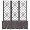 Barna PP kerti virágláda ráccsal 120 x 40 x 136 cm