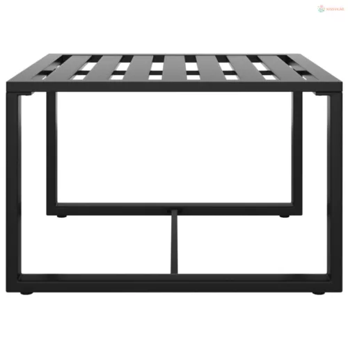 3 részes antracitszürke alumínium kerti kanapészett párnákkal