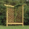 Impregnált fenyőfa sarokpergola paddal 166 x 81 x 174 cm