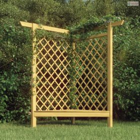Impregnált fenyőfa sarokpergola paddal 166 x 81 x 174 cm